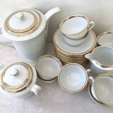 Coffee service for 10 people in Limoges porcelain