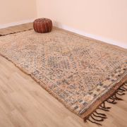 Peach Vintage Moroccan Wool Rug 188 x 317 cm , Berber Rug Handmade, Unique