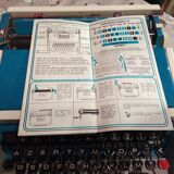 Blue Underwood 315 Portable Typewriter