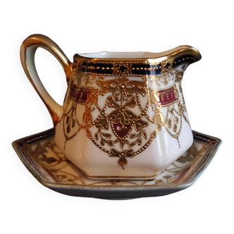 Early rare Noritaké milk jug, Maruki symbol, 1908