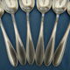 Set of 6 teaspoons in silver metal