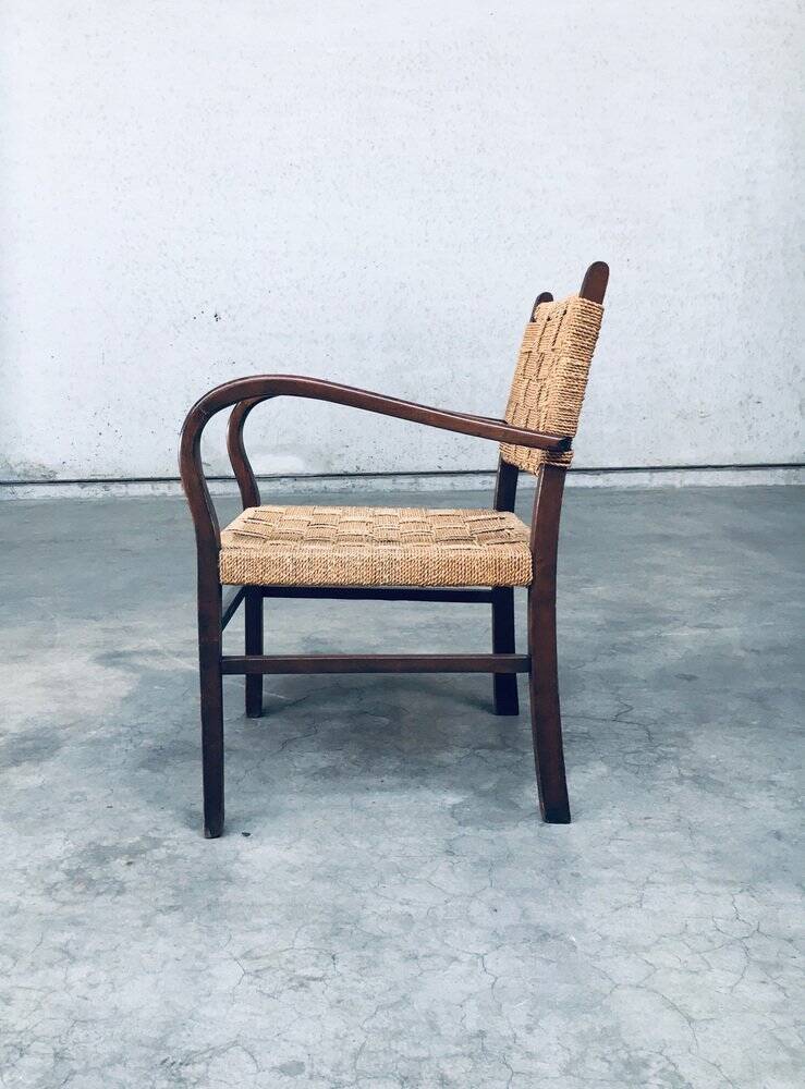 Bauhaus Style Rope Armchair by Axel Larsson, 1930s