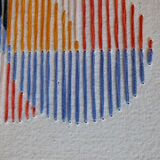 Embroidery on rag paper