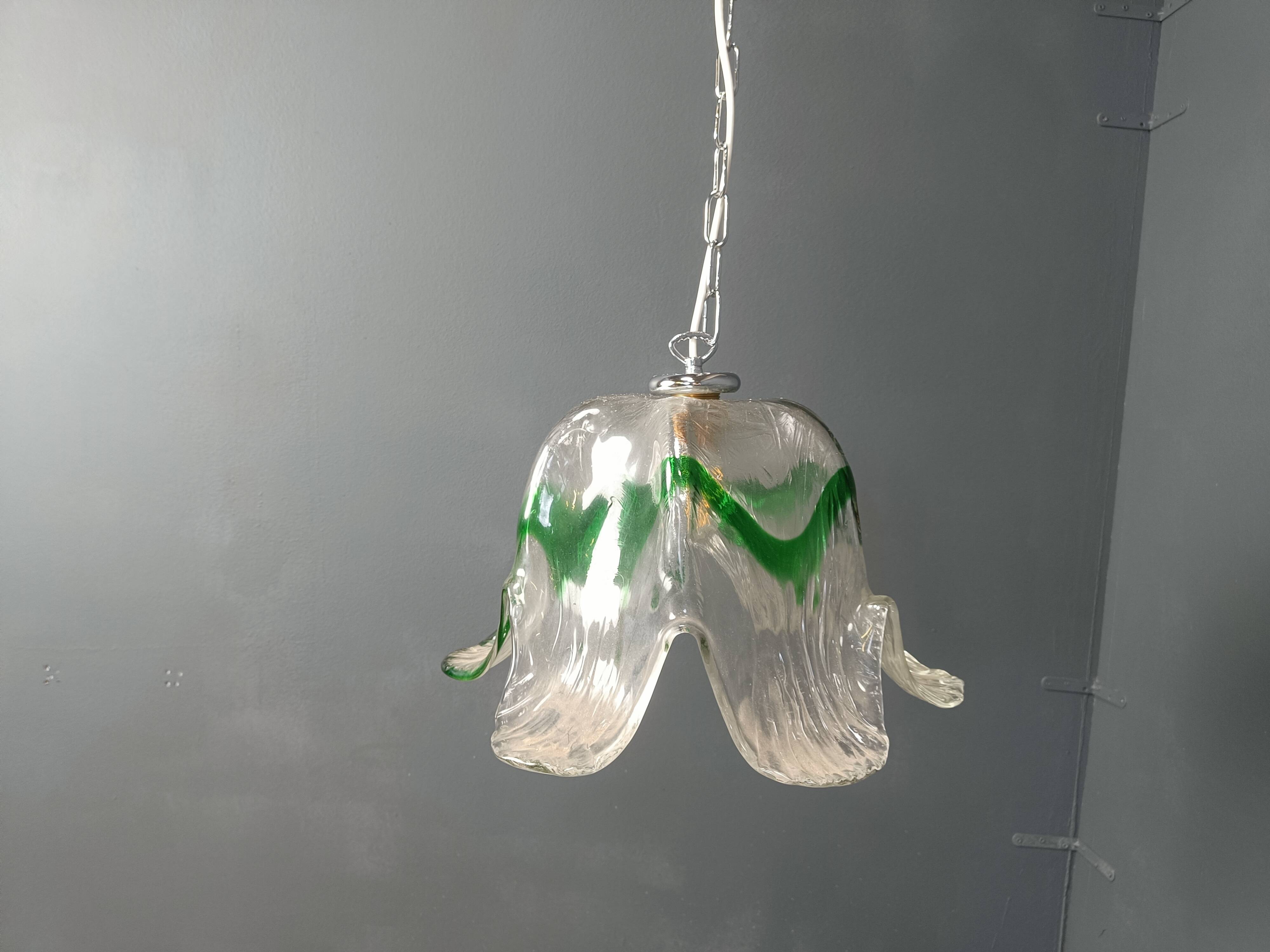 Suspension en verre de Murano, pour Mazzega, années 1960