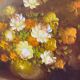 Oil on canvas bouquet flower Robert Cox