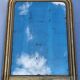 Large gilded Louis-Philippe antique mirror from the 19th century with original glass, measuring 129 x 10 cm.