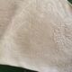 12 damask linen table napkins with an antique silk monogram from the 19th century.