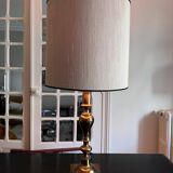 pair of american brass lamps