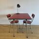 Red formica table
