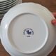 Set of 11 hollow plates blue porcelain Patrick Viant Bénard