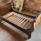 Antique walnut bed, Empire style, single bed.