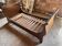 Lit bateau ancien en noyer, style Empire