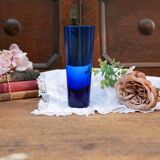 Four handmade colored tall glasses