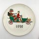 Vintage dessert service in earthenware, signed Jacques Charmoz - Val d'Or GIEN - 1950s
