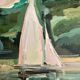 Oil on canvas sailboats