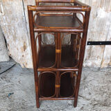 Rattan accent furniture vintage shelves #a232