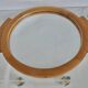Large round mirror tray, Scandinavian, in blond wood, 60 70