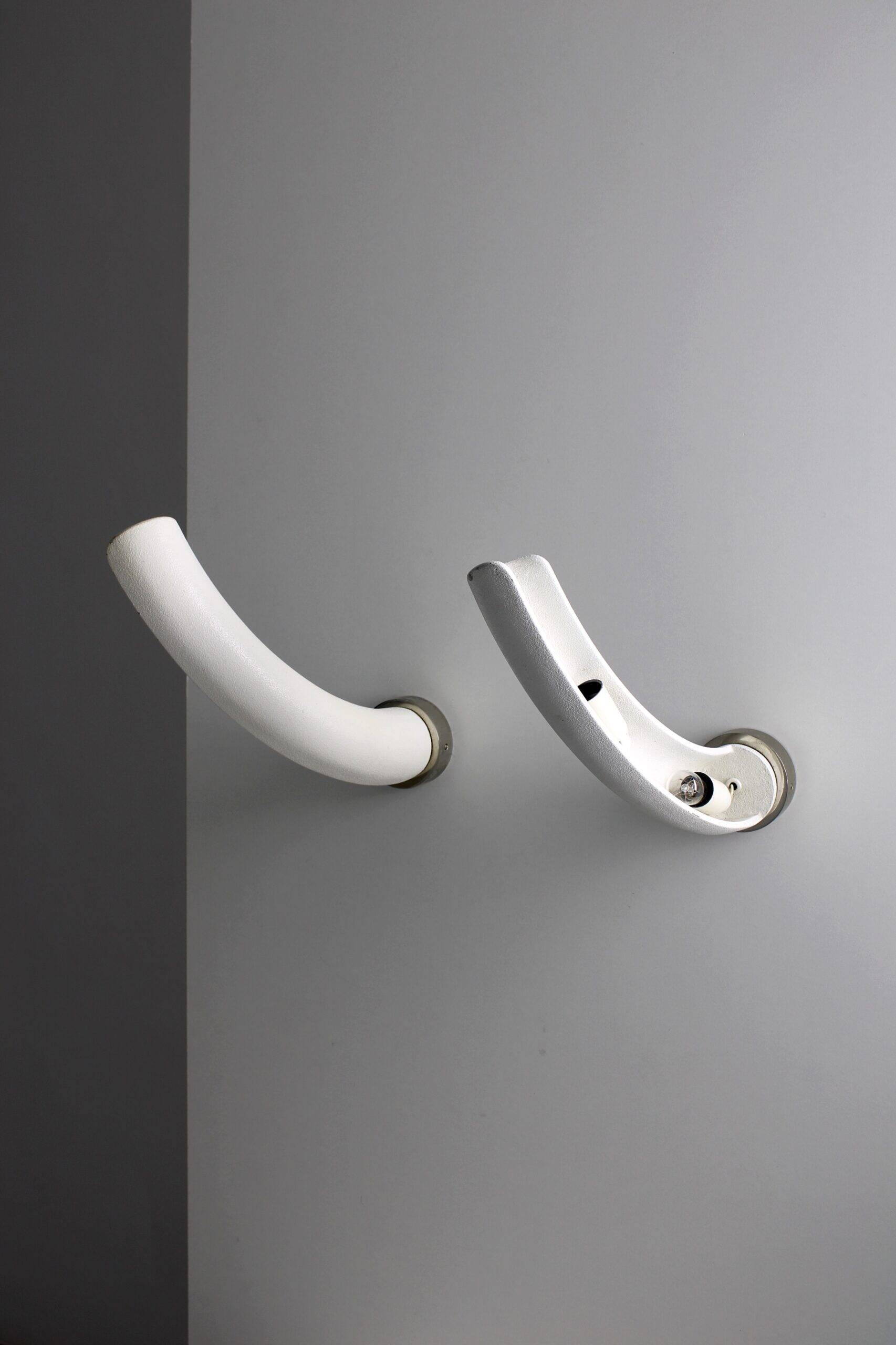 Mod. 1015 wall sconces by Pia Guidetti Crippa for Lumi, c. 1972