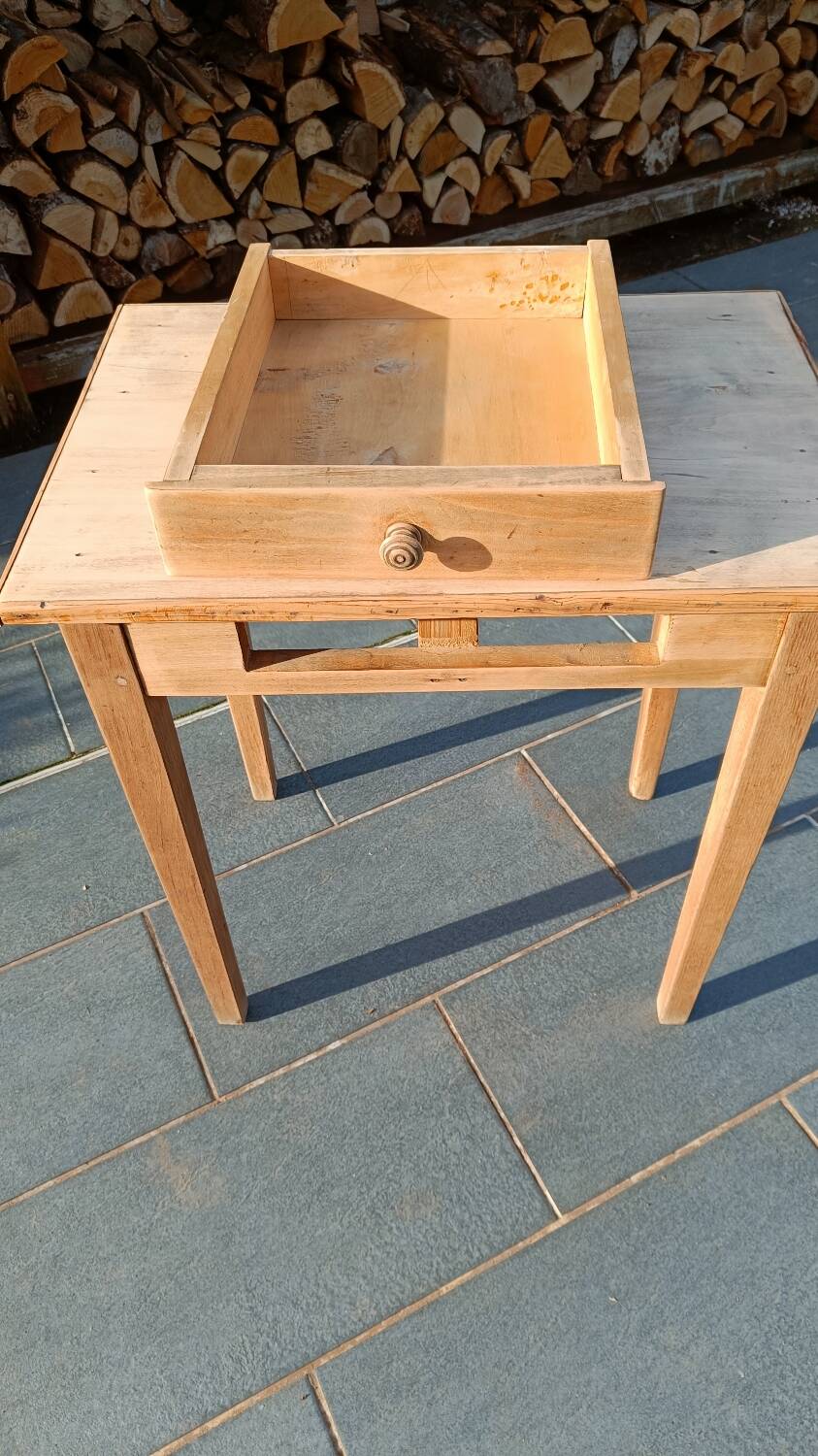 Desk or table in raw wood
