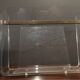 Magazine rack perspex and brass 1970s
