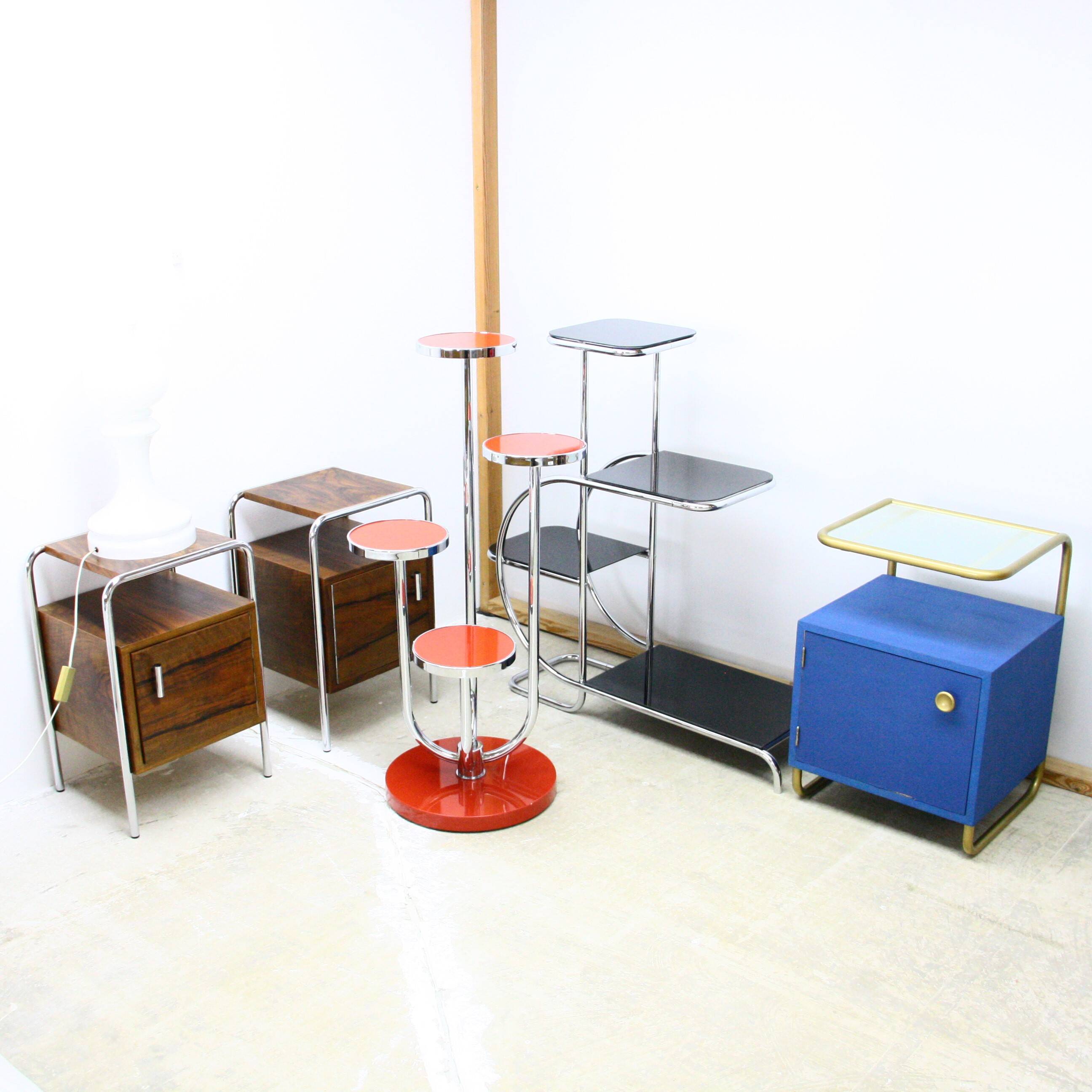 Functionalist/Bauhaus flower stand by J. Halabala, UP Zavody production