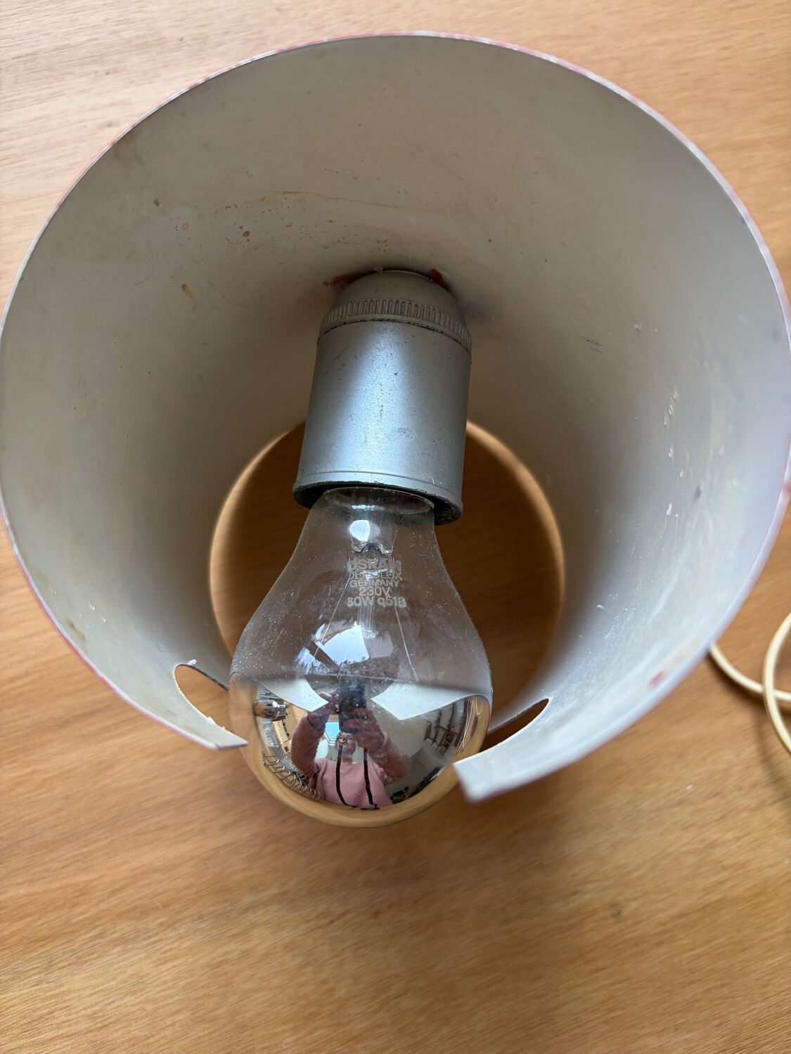 Vintage wall light, stainless steel, Space Age