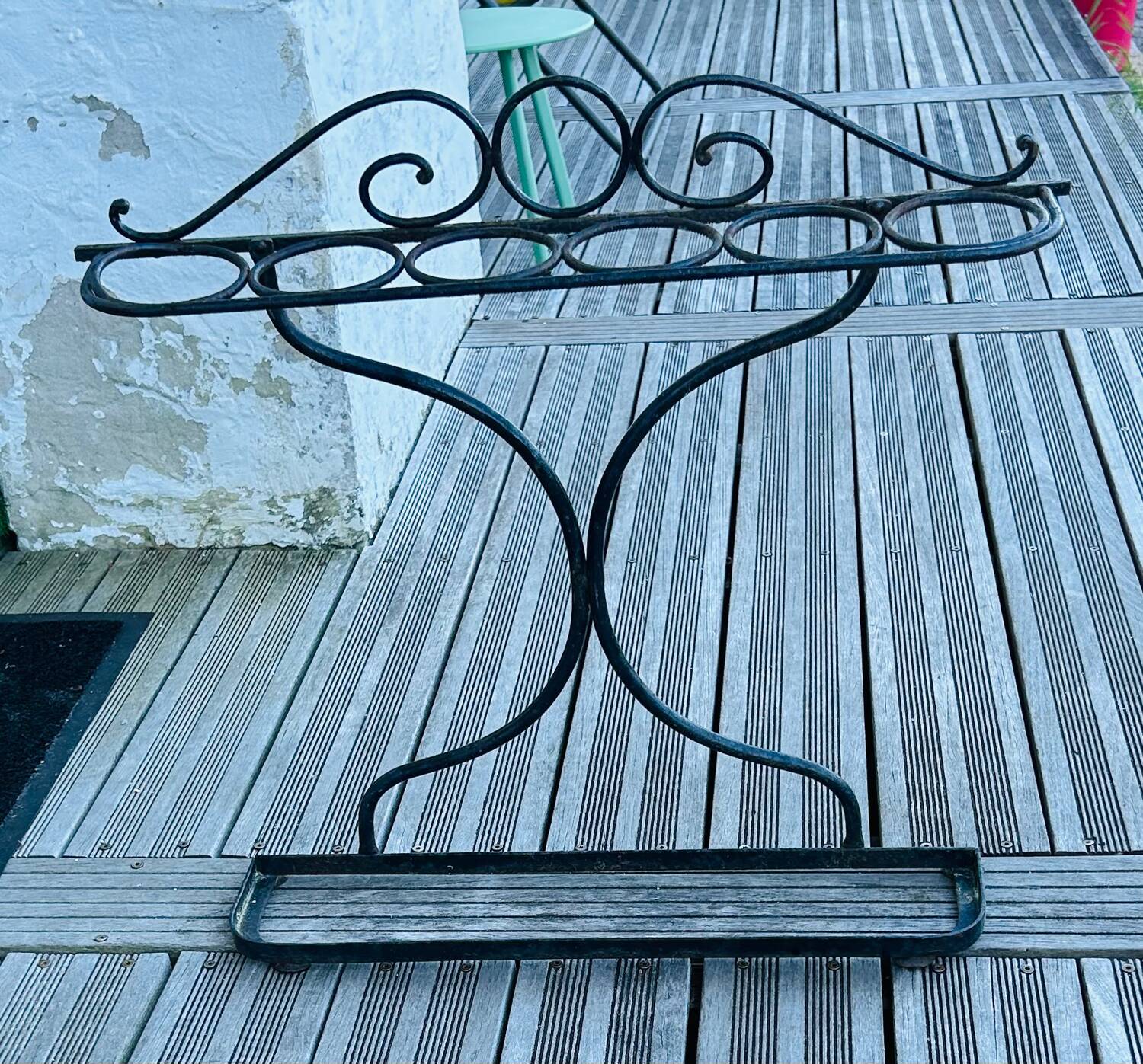very original wrought iron umbrella stand 1930