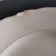 Set of 6 Villeroy and Boch flat plates in ivory color and gold edging
