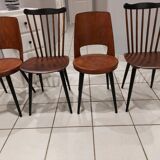 Suite of 4 chairs of bistrot Baumann vintage model Mondor and Minuet