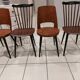 Suite of 4 chairs of bistrot Baumann vintage model Mondor and Minuet