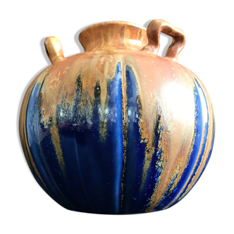 Vase with 3 handles - Gilbert Méténier - Fabrique Méténier à Gannat Art deco - art stoneware