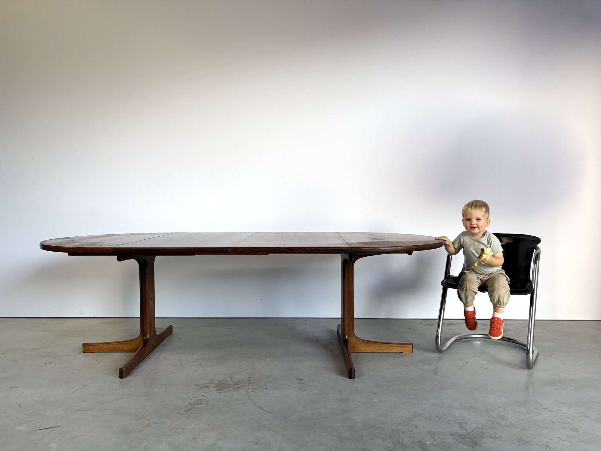 Midcentury Swedish extendable dining table in teak, 1960s