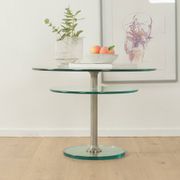 Table d'appoint en verre des années 1980, Peter Draenert