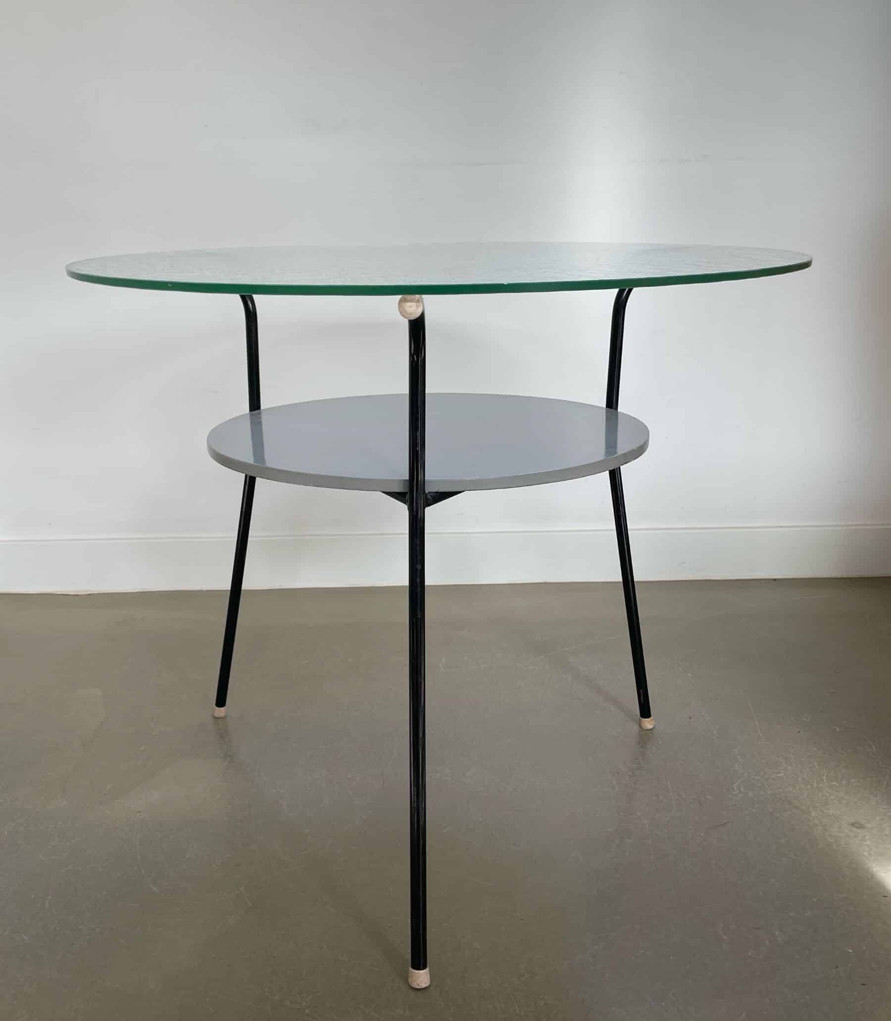 Vintage tripod Dutch design coffee or side table, 1950/60s
