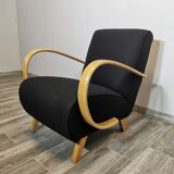 Fauteuil noir par Jindrich Halabala, années 1940