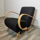 Fauteuil noir par Jindrich Halabala, années 1940