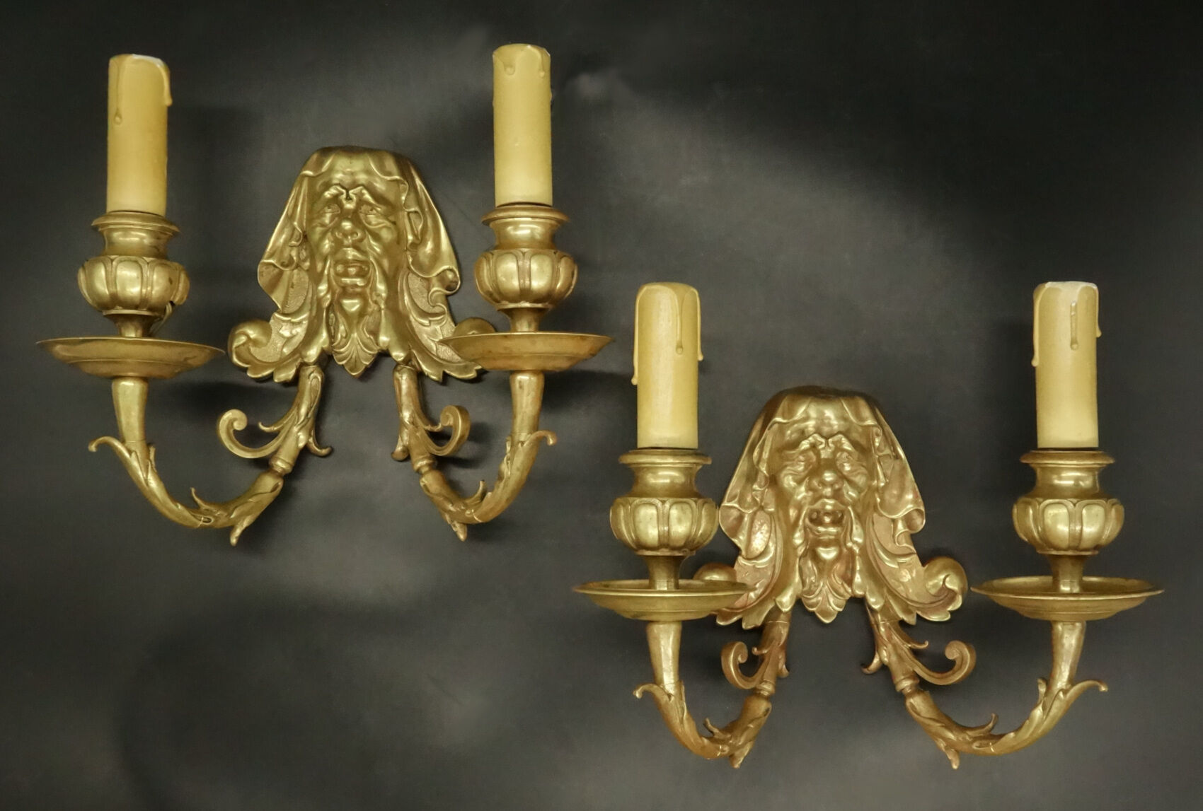 Pair of Japanese orientalist sconces of the nineteenth century