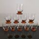 10 Art-Deco red wine glasses blown 1930