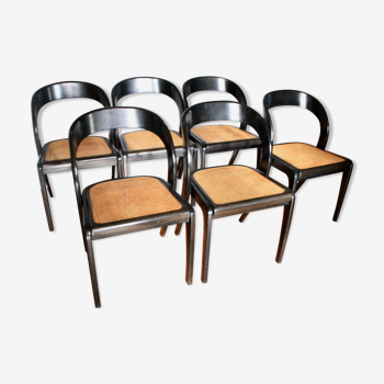 Set of six Baumann Gondoles canchairs