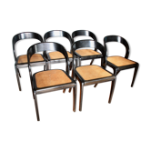 Set of six Baumann Gondoles canchairs