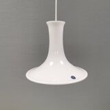 Mandarin hanging lamp made in opal white hand-crafted and mouth-blown glass