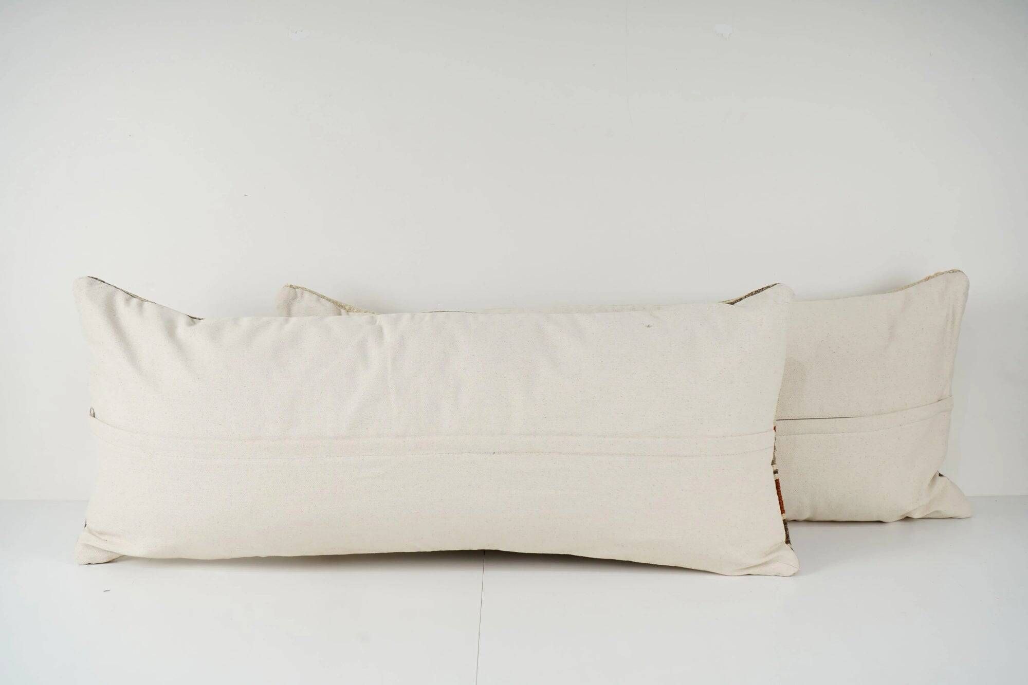 Set of 2 vintage kilim cushion covers 41x102 cm