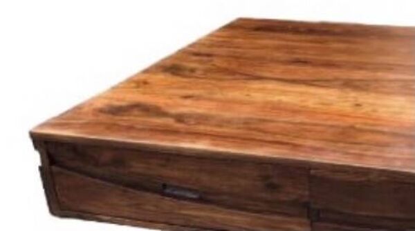 Table basse en bois, table ethnique
