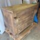 Old raw wood chest of drawers