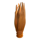 Banana leaf wooden table lamp