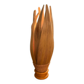 Lampe à poser en bois feuille de bananier