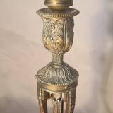 19th century chiseled bronze lamp