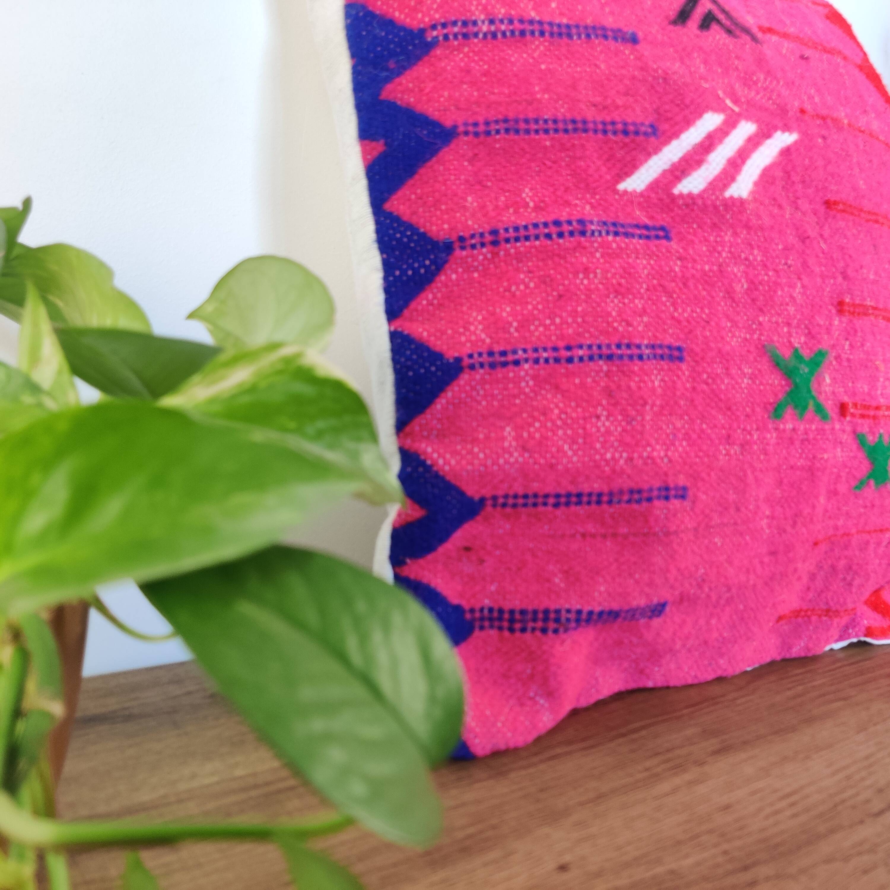 Tribal pink Berber cushion