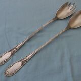SFAM silver metal salad servers.