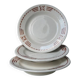 Ironstone plates signed Charbonnier - Salins-les-Bains - Model "Manette"